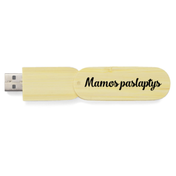 Bambukinis USB raktas „Mamos paslaptys“ 16 GB