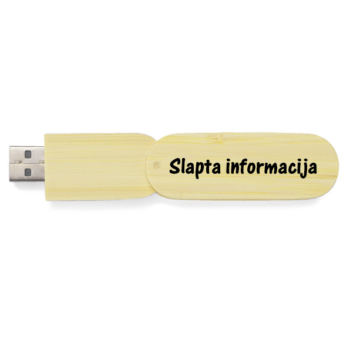 Bambukinis USB raktas „Slapta informacija“ 16 GB