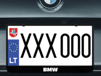 Kvadratinis numerių rėmelis „BMW“