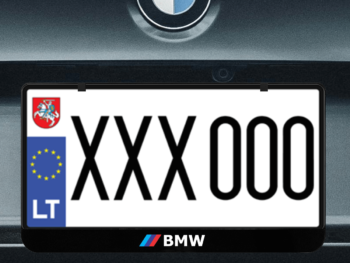 Kvadratinis numerių rėmelis „BMW M“