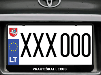 Kvadratinis numerių rėmelis „Praktiškai Lexus”