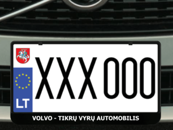 Kvadratinis numerių rėmelis „Tikrų vyrų automobilis”