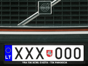 Numerių rėmelis „Yra tik XC90“