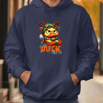 Unisex džemperis su spauda „Dont duck“