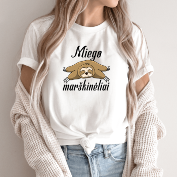 Unisex marškinėliai su spauda „Miego marškinėliai“