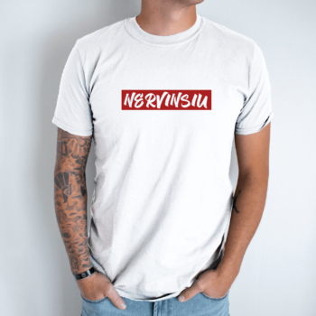 Unisex marškinėliai su spauda „Nervinsiu“