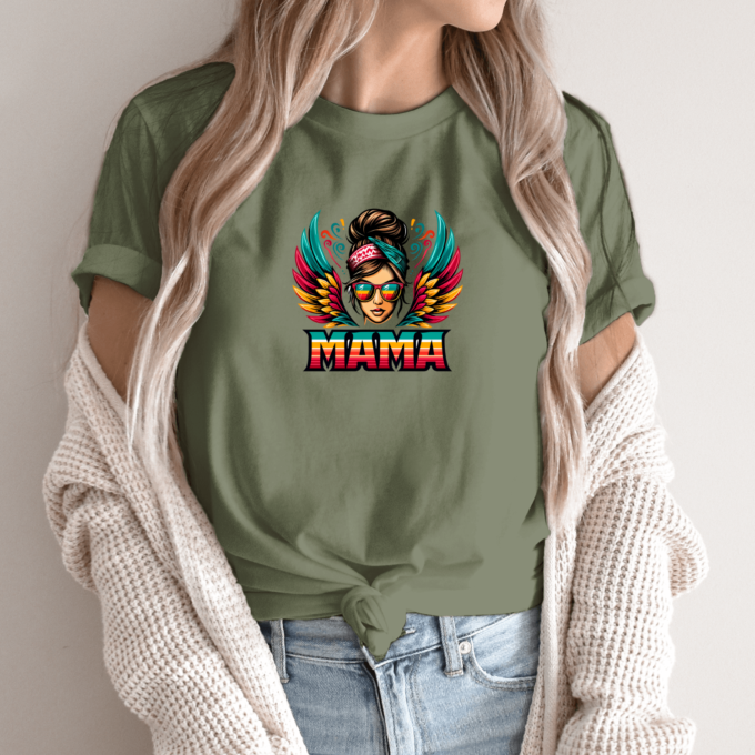 Unisex marškinėliai su spauda „Retro mama“ - Image 2