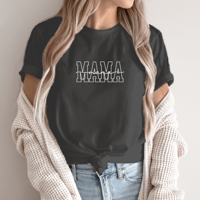 Unisex marškinėliai su spauda „MAMA-mama“ - Image 6