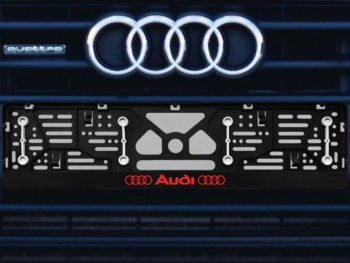 Numerių rėmelis su guminėmis tarpinėmis „Audi raudonai“