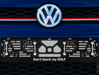 Numerių rėmelis su guminėmis tarpinėmis „Don’t touch my Golf“