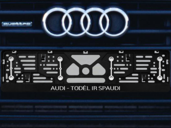 Numerių rėmelis su guminėmis tarpinėmis „Audi-todėl ir spaudi“