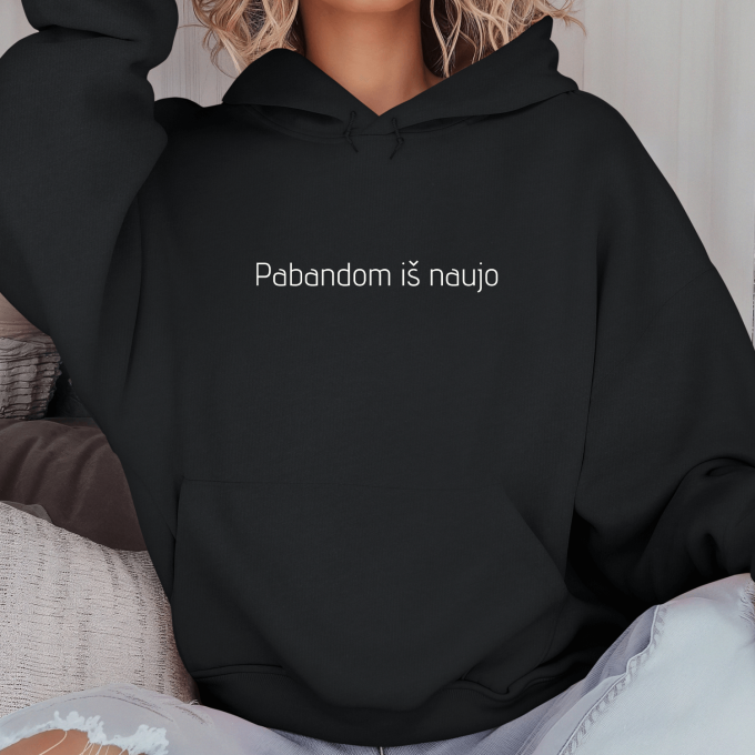 Unisex džemperis su spauda „Pabandom iš naujo“ - Image 10