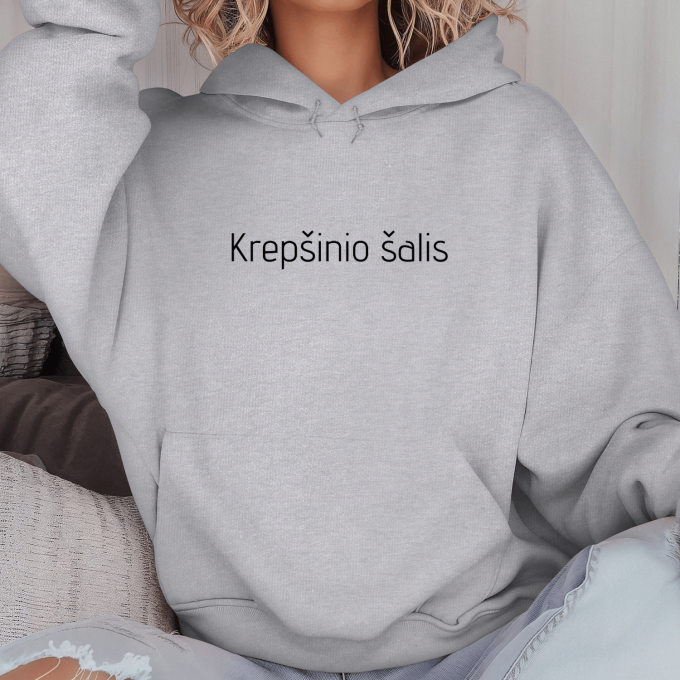 Unisex džemperis su spauda „Krepšinio šalis fanai“ - Image 6