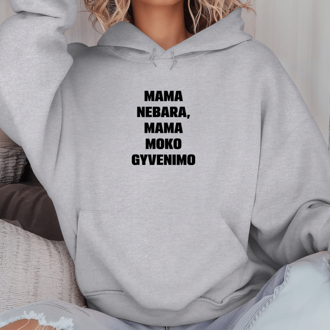 Unisex džemperis su spauda „Mama nebara“