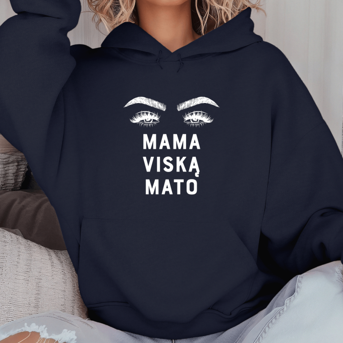 Unisex džemperis su spauda „Mama viską mato“ - Image 3