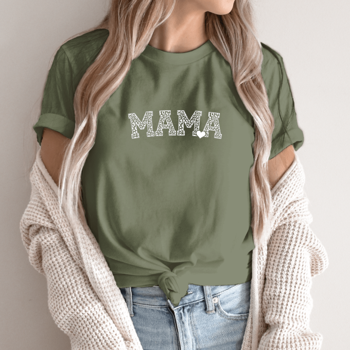 Unisex marškinėliai su spauda „Leopardinė mama“ - Image 3