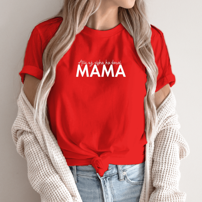 Unisex marškinėliai su spauda „Ačiū už viską ką darai mama“ - Image 5