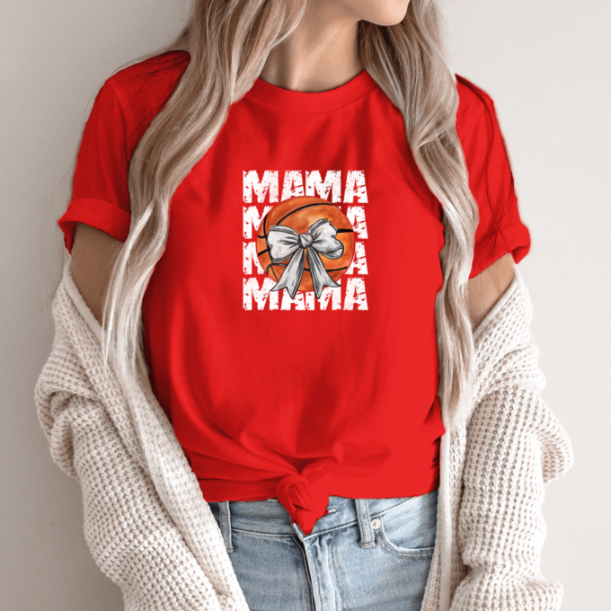 Unisex marškinėliai su spauda „Koketiška krepšinio mama“ - Image 3