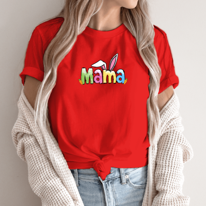 Unisex marškinėliai su spauda „Mama-zuikis“ - Image 5