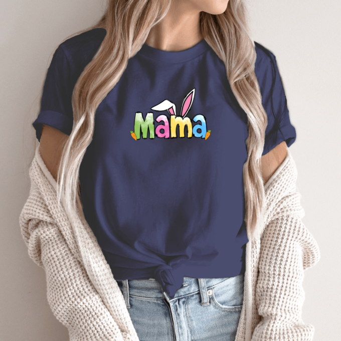 Unisex marškinėliai su spauda „Mama-zuikis“