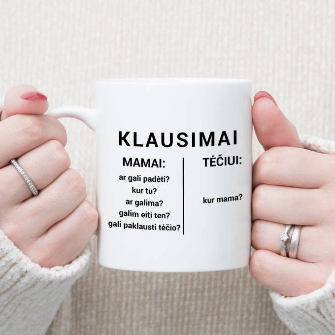 Puodelis „Klausimai mamai“