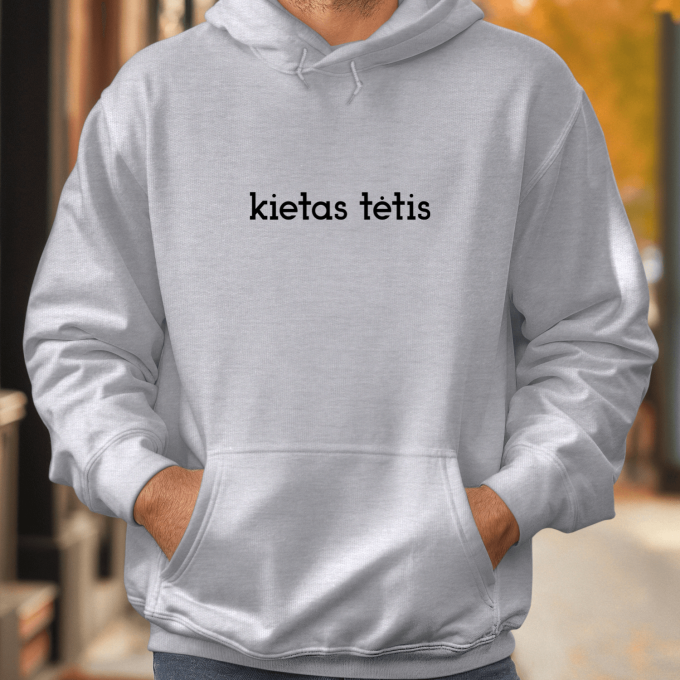 Unisex džemperis su spauda „Kietas tėtis“ - Image 2