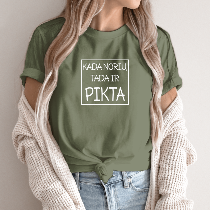 Unisex marškinėliai su spauda „Visada pikta“ - Image 3