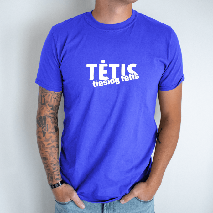 Unisex marškinėliai su spauda „Tiesiog tėtis“ - Image 5