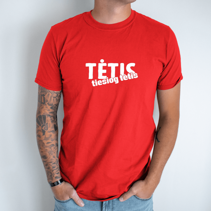 Unisex marškinėliai su spauda „Tiesiog tėtis“ - Image 6