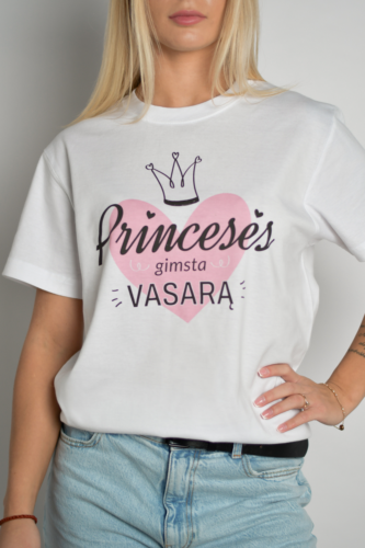 Unisex marškinėliai su spauda „Princesės gimsta vasarą“ photo review